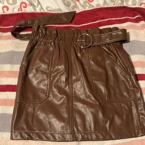 Brown skirt..